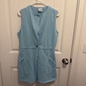 Color‎ Me Cotton Women's Bright Blue Beach Coverup Size Medium